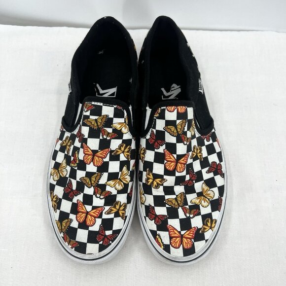 Vans Shoes - Vans Asher Butterfly Checkerboard Womens Sneakers 10